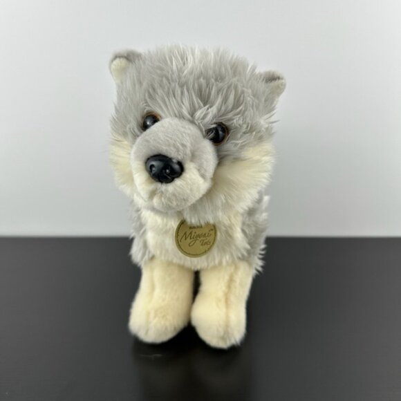 Aurora Miyoni Tots Wolf Pup 10 Realistic Gray White Plh Stuffed Animal - Picture 2 of 7